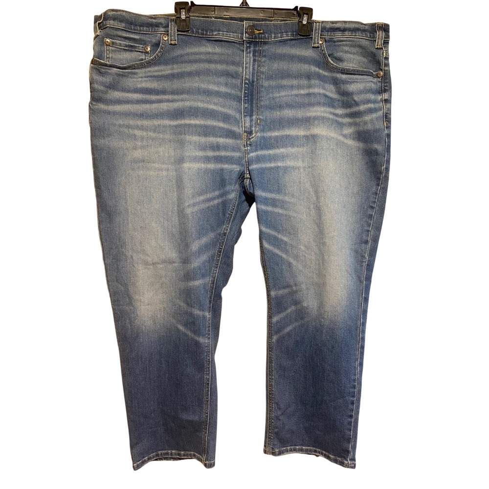 True Nation Athletic Fit Jeans Mens 52x28 Medium Wash Blue Tapered DXL Denim